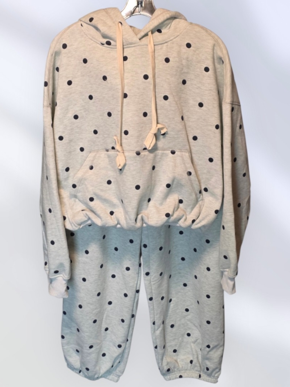 Women's Polka Dot Set - Gray & Black